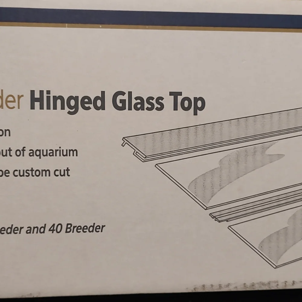 36*18 Aqueon Breeder Hinged Glass Lid Tank.